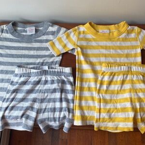 Hanna Andersson short sleeve, shorts PJ set 4t